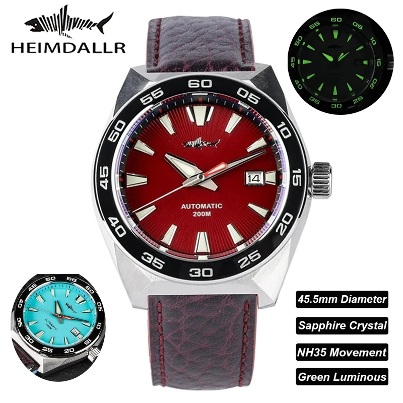 HEIMDALLR Monster Diver Watch NH35 Automatic Movement Mechanical Frost Blue Dial Sapphire Luminous 200m Waterproof Watches
HEIMDALLR Monster Diver Watch NH35 Automatic Movement Mechanical Frost Blue Dial Sapphire Luminous 200m Waterproof Watches
