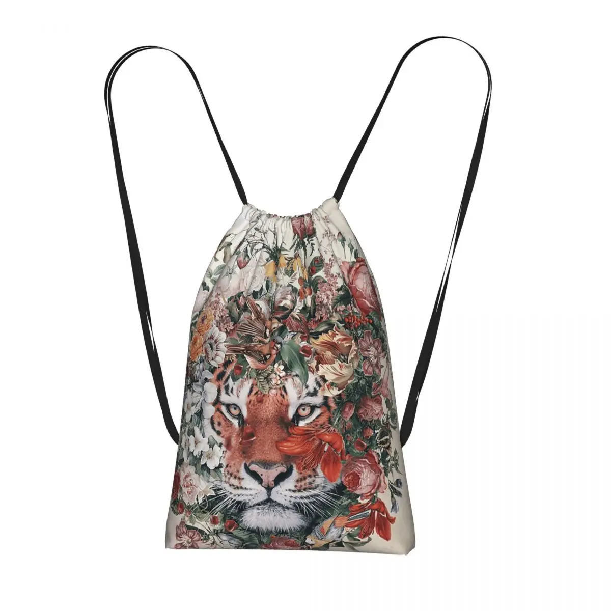 Tiger With Floral Wreath Backpacks Casual Drawstring Bags Sports Bag Book Bags for Travel Students
Tiger With Floral Wreath Backpacks Casual Drawstring Bags Sports Bag Book Bags for Travel Students