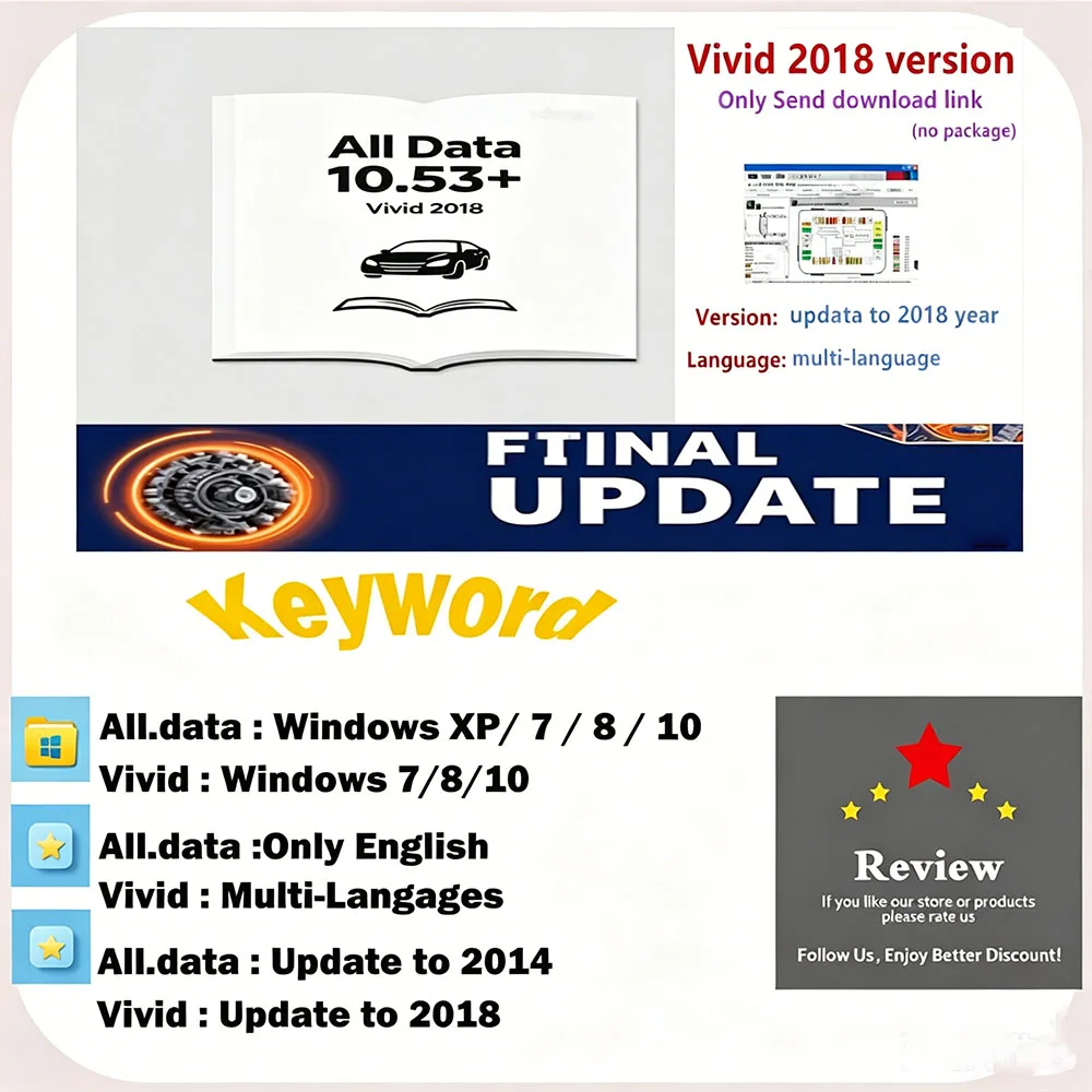 Alldata 10.53 auto repair software All data with Wiring diagram + Vivid 2018 Workshop DATA 2018 Atris-Technik Europe Car Sofware
Alldata 10.53 auto repair software All data with Wiring diagram + Vivid 2018 Workshop DATA 2018 Atris-Technik Europe Car Sofware