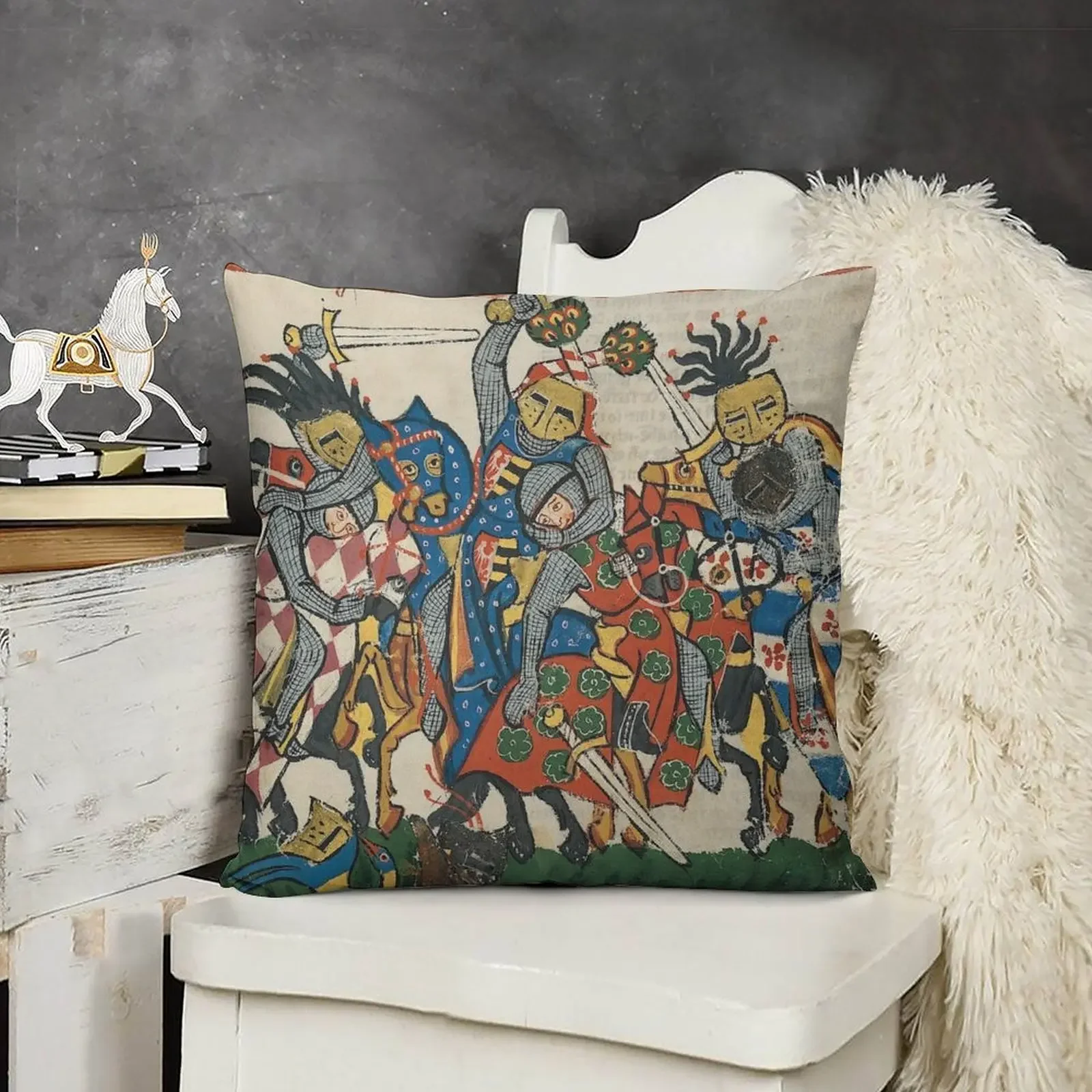 Tournament (14th century) - Codex Manesse Throw Pillow Pillow Covers Decorative Cushions Cover Christmas Pillow
Tournament (14th century) - Codex Manesse Throw Pillow Pillow Covers Decorative Cushions Cover Christmas Pillow