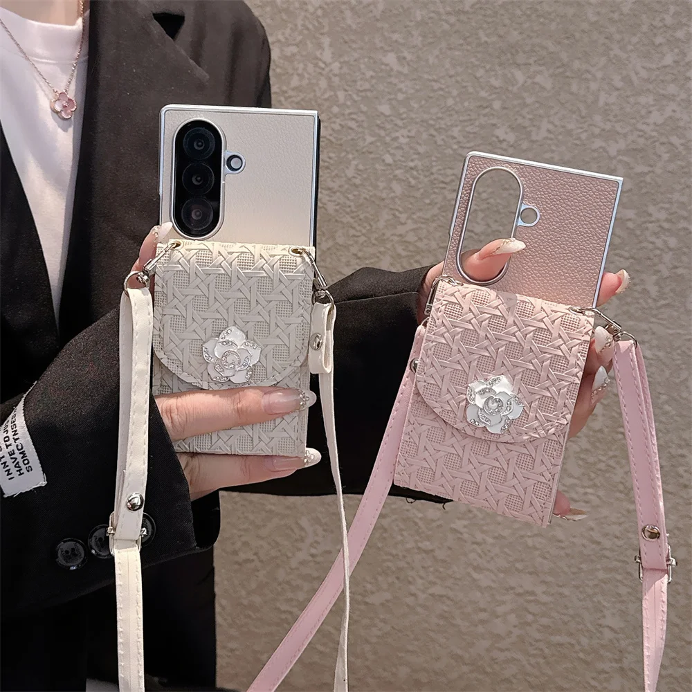 Korean Ins 3D Flower with Card Holder Leather Crossbody Phone Case for Samsung Galaxy Z Fold 6 7 Fold 5 4 Fold 7 6 5 Cover Cases
Korean Ins 3D Flower with Card Holder Leather Crossbody Phone Case for Samsung Galaxy Z Fold 6 7 Fold 5 4 Fold 7 6 5 Cover Cases