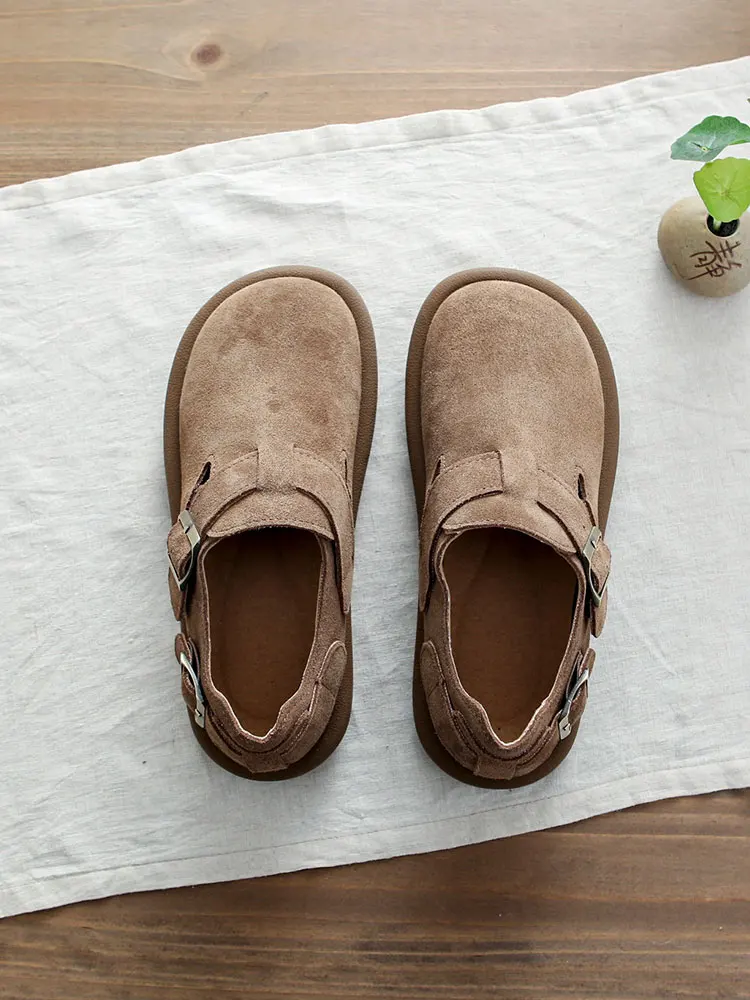 Retro Genuine Leather Slip-On round Toe Flat Heel Big Head Loafers Women's Fashion Single Shoes Spring New Style
Retro Genuine Leather Slip-On round Toe Flat Heel Big Head Loafers Women's Fashion Single Shoes Spring New Style