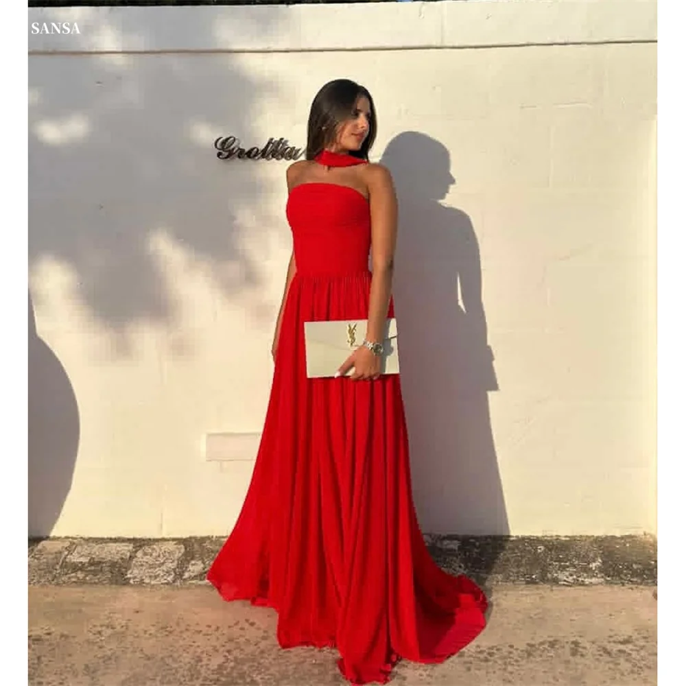 Sansa customized Red Floor-length A-line Prom Dresses Detachable Shawl Strapless فساتين سهرة Elegant Sleeveless Party Dresses
Sansa customized Red Floor-length A-line Prom Dresses Detachable Shawl Strapless فساتين سهرة Elegant Sleeveless Party Dresses