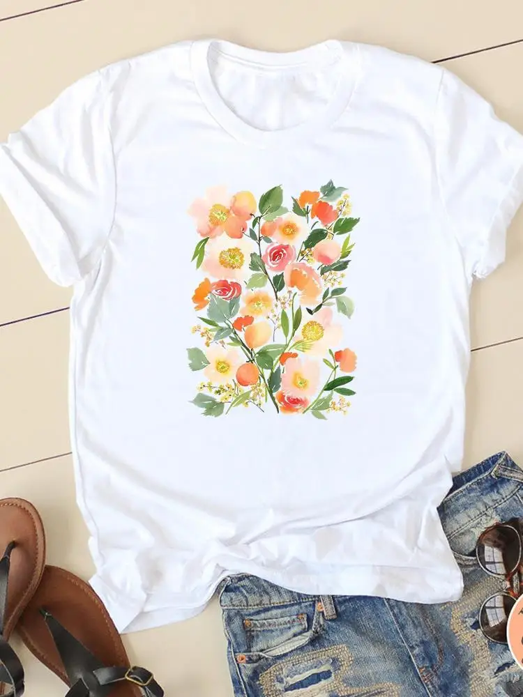 Short Sleeve Flower Watercolor Sweet 90s Fashion Women Print T Clothing Ladies Casual Female T-shirts Clothes Graphic Tee
Short Sleeve Flower Watercolor Sweet 90s Fashion Women Print T Clothing Ladies Casual Female T-shirts Clothes Graphic Tee