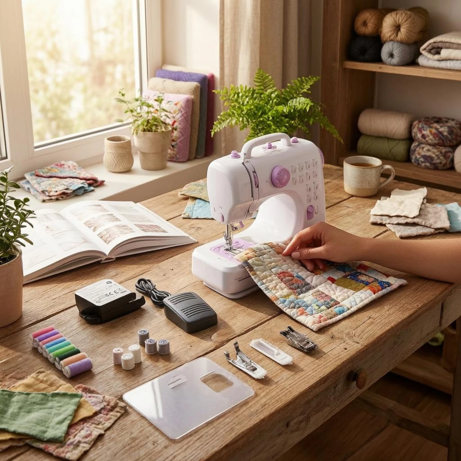 Electric Sewing Machine Built-in Handle Tabletop Sewing Machine Household Appliance Foot Pedal Stitch Selection
Electric Sewing Machine Built-in Handle Tabletop Sewing Machine Household Appliance Foot Pedal Stitch Selection