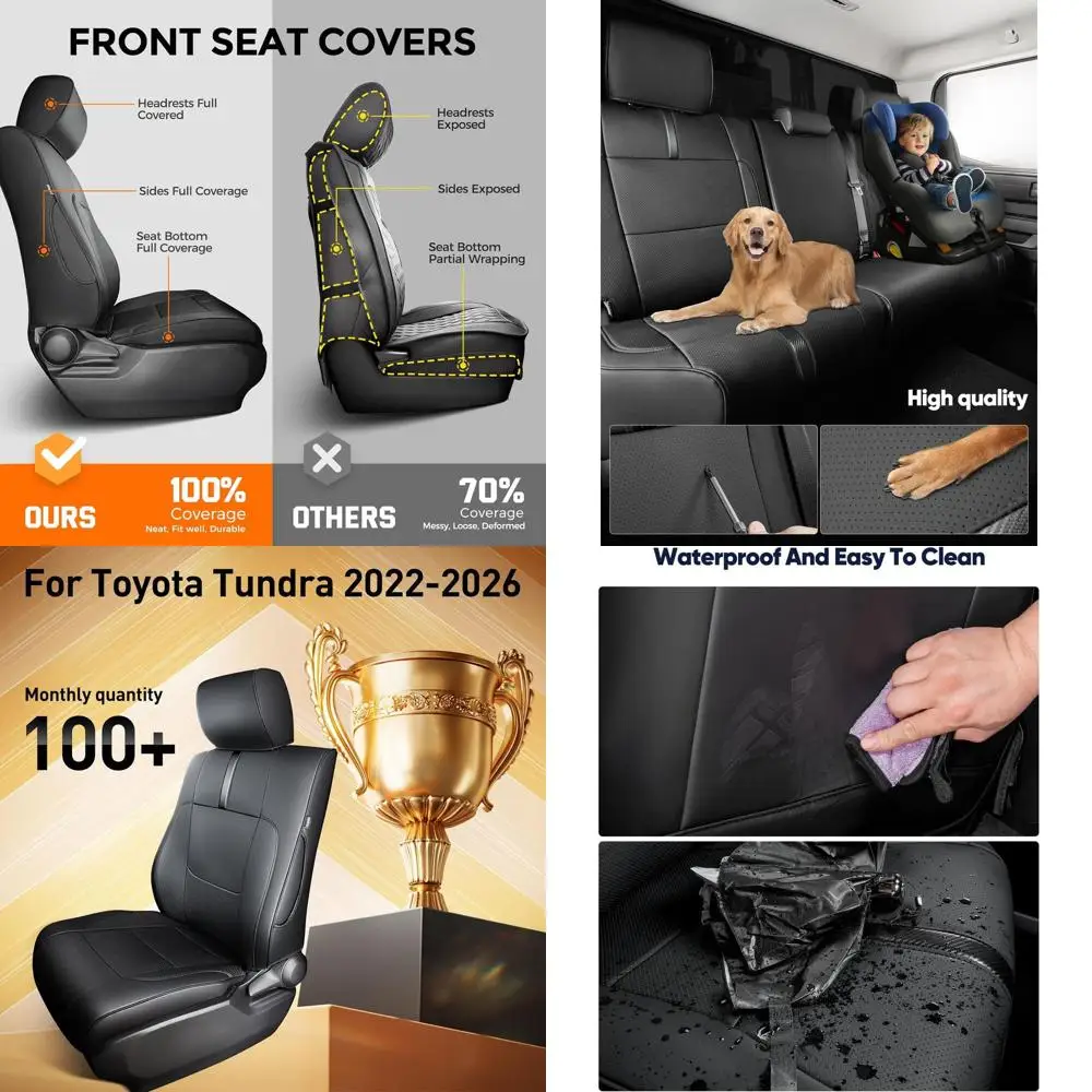 Полный комплект чехлов на автомобильные сиденья для Toyota Tundra 2022-2026, кожаные водонепроницаемые чехлы на сиденья на заказ, подходят для Toyota Tundra Accessor
Полный комплект чехлов на автомобильные сиденья для Toyota Tundra 2022-2026, кожаные водонепроницаемые чехлы на сиденья на заказ, подходят для Toyota Tundra Accessor