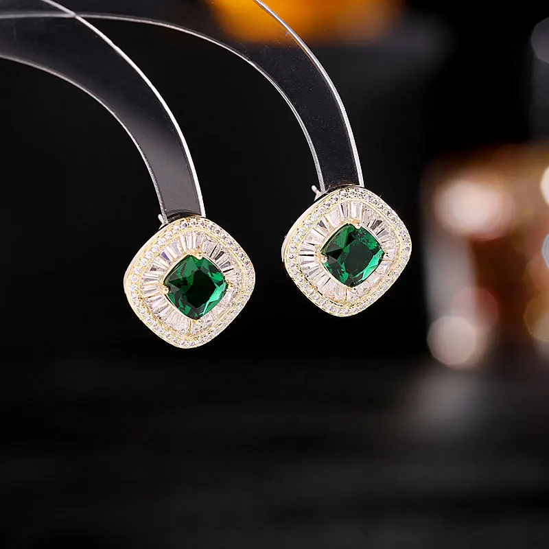 S925 Silver Needle Simple Versatile Korean Dongdaemun Fashion Earrings Trendy Geometric Super Shiny Square Zircon Stud
S925 Silver Needle Simple Versatile Korean Dongdaemun Fashion Earrings Trendy Geometric Super Shiny Square Zircon Stud