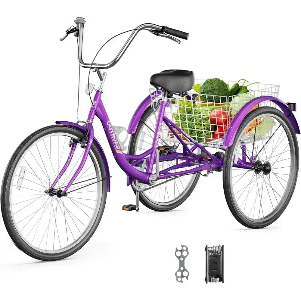 24-Inch Adult Trike with Large Basket for Men, Women, and Seniors - Perfect for Outdoor, Shopping, and Picnics
24-Inch Adult Trike with Large Basket for Men, Women, and Seniors - Perfect for Outdoor, Shopping, and Picnics