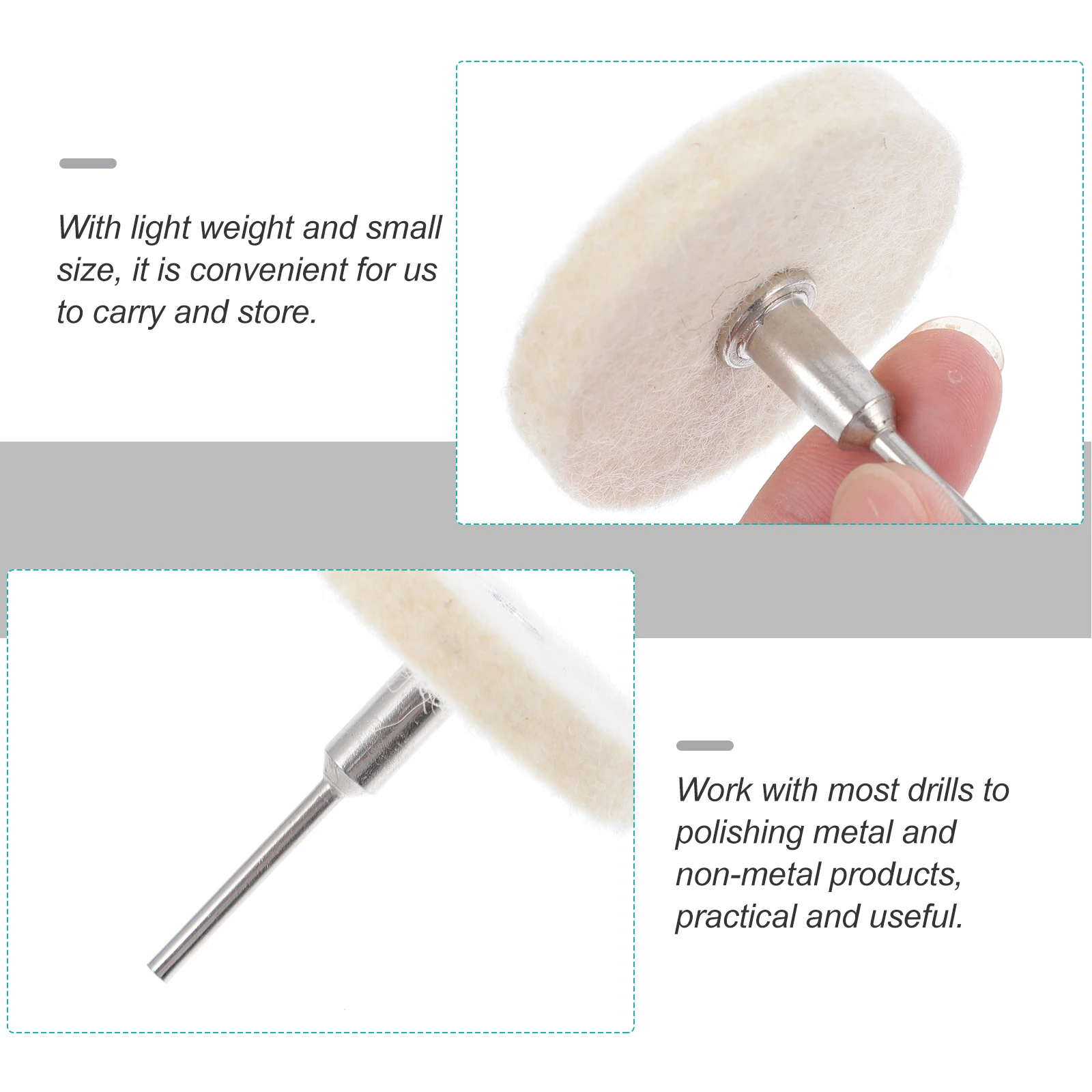 4Pcs Lightweight Wool Buffing Wheels Excellent Polishing Tools For Wood Metal Ceramics
4Pcs Lightweight Wool Buffing Wheels Excellent Polishing Tools For Wood Metal Ceramics