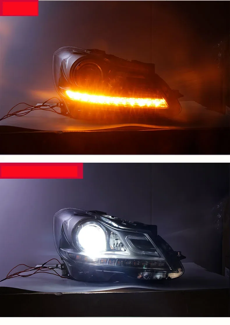 Car Styling LED headlamp For Mercedes Benz W204 C180 C200 Two-color led DRL Lens xenon turn signal headlight
Car Styling LED headlamp For Mercedes Benz W204 C180 C200 Two-color led DRL Lens xenon turn signal headlight