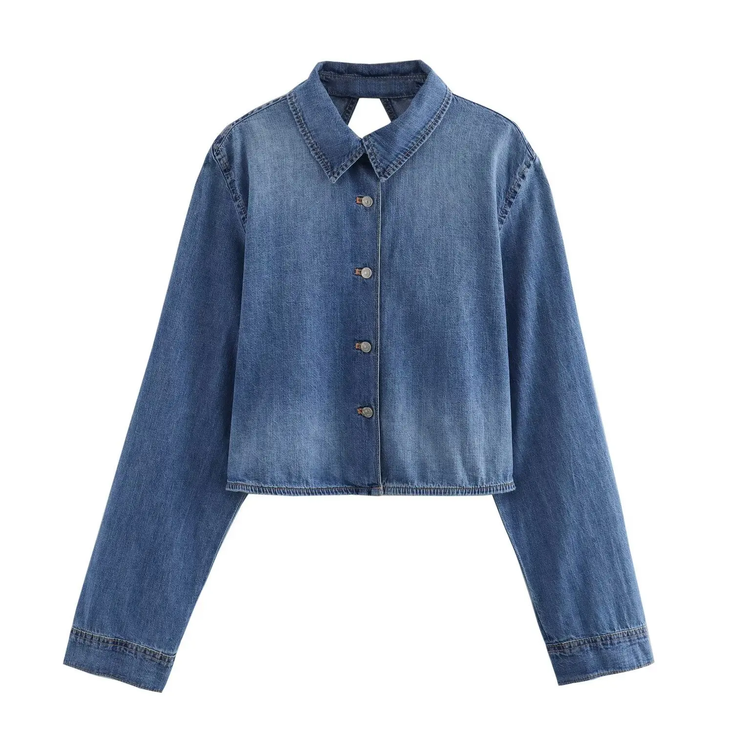 Women's Clothing 2025 New Women's Clothing Denim Shirt Backless Fashion Style Light-Mature Style Age-reducing Design
Women's Clothing 2025 New Women's Clothing Denim Shirt Backless Fashion Style Light-Mature Style Age-reducing Design