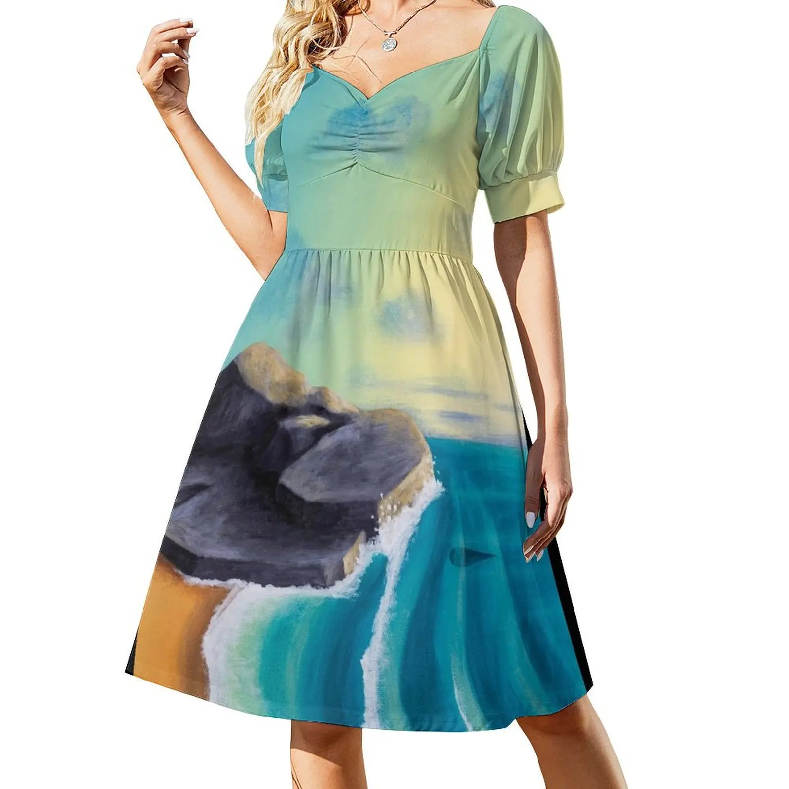 Sunrise Short-Sleeved Dress elegant and pretty women's dresses Women's dress sexy short dresses daring
Sunrise Short-Sleeved Dress elegant and pretty women's dresses Women's dress sexy short dresses daring