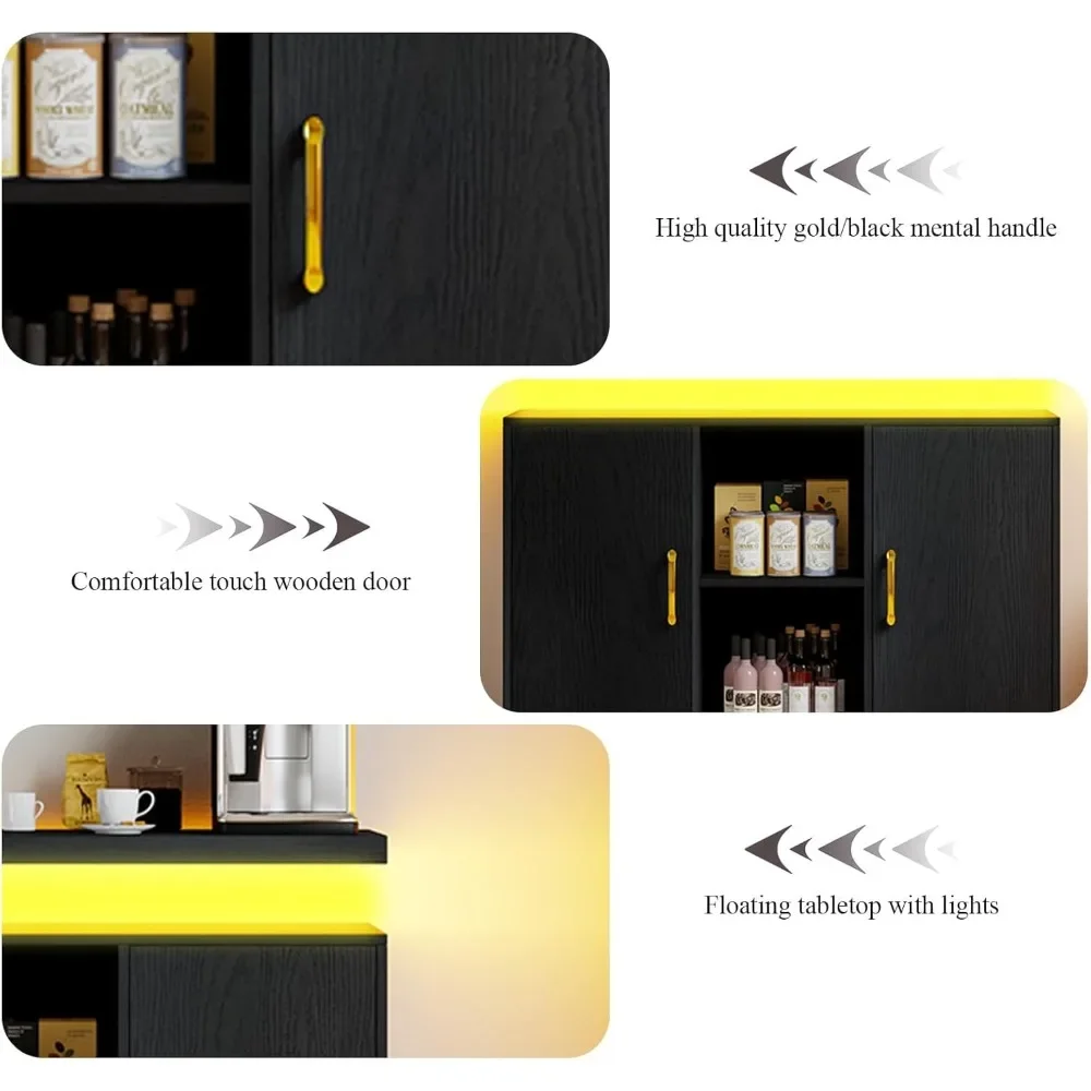 Side Panel Buffet Cabinet with Storage Space, Modern Cabinet with Charging Station, Black Coffee
Side Panel Buffet Cabinet with Storage Space, Modern Cabinet with Charging Station, Black Coffee