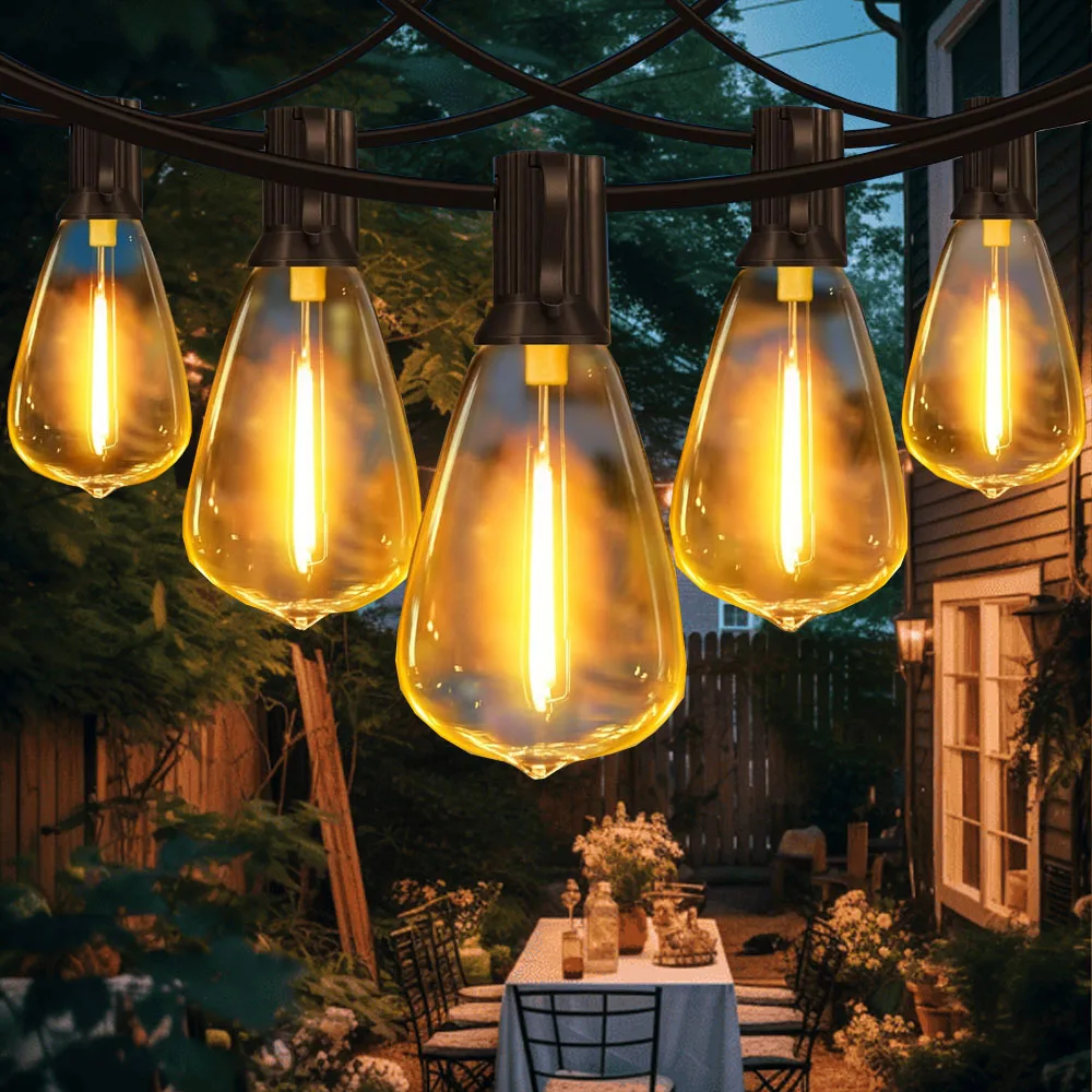 Solar Outdoor String Light Retro Waterproof Edison Bulb Courtyard Light Suitable for Porch, Courtyard, Garden Indoor Decoration
Solar Outdoor String Light Retro Waterproof Edison Bulb Courtyard Light Suitable for Porch, Courtyard, Garden Indoor Decoration