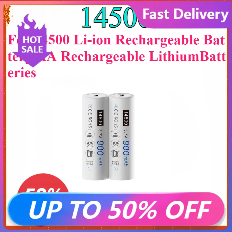 New High-quality 3.7V 900mAh 14500 Li-ion Rechargeable Battery AA Rechargeable Lithium Batteries for Electric Toothbrush
New High-quality 3.7V 900mAh 14500 Li-ion Rechargeable Battery AA Rechargeable Lithium Batteries for Electric Toothbrush