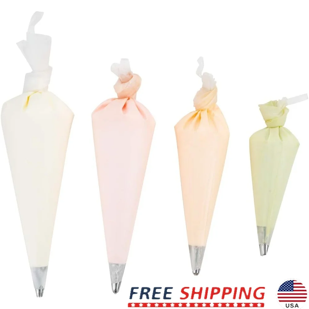 Reusable Silicone Piping Bag Set of 4 Durable Anti Burst Decorating Bags Cakes Cupcakes Tipless Icing Bags
Reusable Silicone Piping Bag Set of 4 Durable Anti Burst Decorating Bags Cakes Cupcakes Tipless Icing Bags