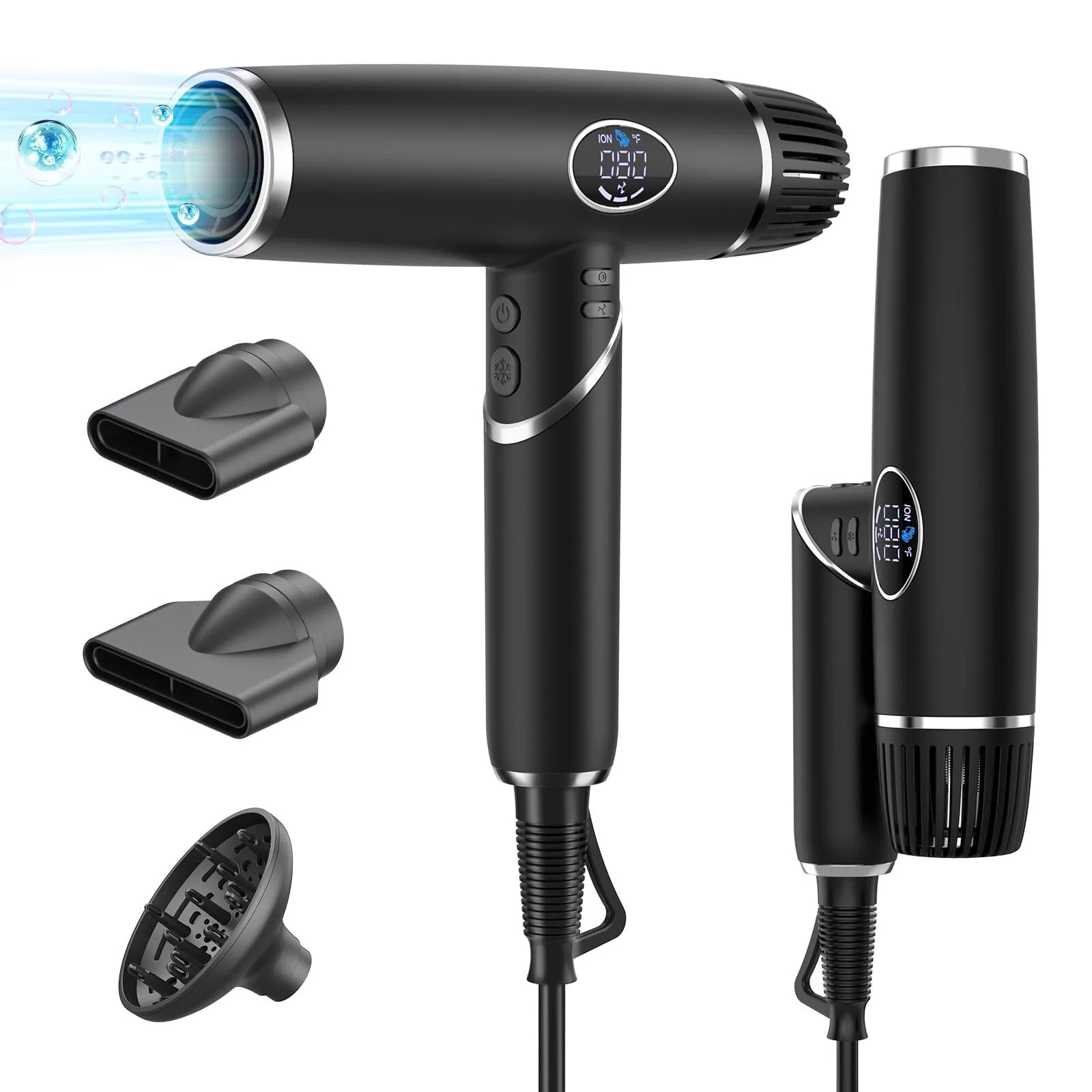 110000 Rpm Fast Drying Negative Ionic Best Foldable Hair Dryer With Nozzle for Gifts
110000 Rpm Fast Drying Negative Ionic Best Foldable Hair Dryer With Nozzle for Gifts