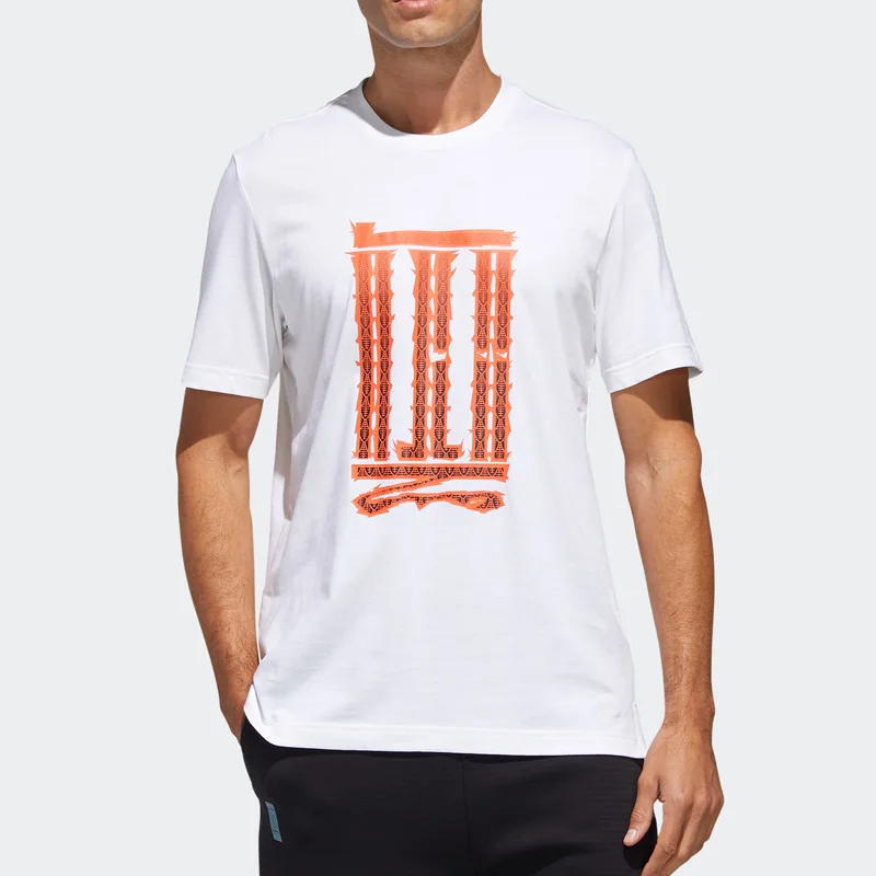 Adidas Men's White Short - Sleeve T - Shirt with Orange Pattern for Casual and Sports Wear
Adidas Men's White Short - Sleeve T - Shirt with Orange Pattern for Casual and Sports Wear