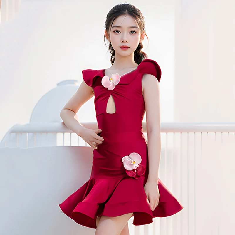 New Girls Red Latin Dance Dress Summer Flower Performance Suit Cha Cha Dance Clothes Kids Practice Competition Clothing DNV20323
New Girls Red Latin Dance Dress Summer Flower Performance Suit Cha Cha Dance Clothes Kids Practice Competition Clothing DNV20323