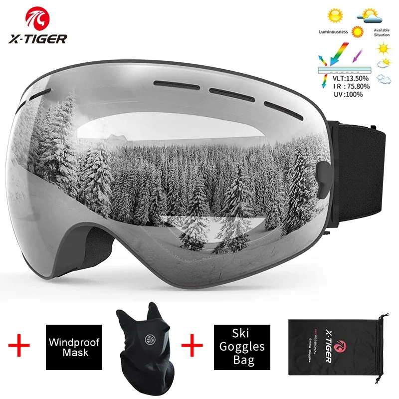 Лыжные очки XTIGER Мужские и женские зимние лыжные очки для улицы Snow HD PC UV400 Двухслойные противотуманные линзы TUP Frame Ski Gogg
Лыжные очки XTIGER Мужские и женские зимние лыжные очки для улицы Snow HD PC UV400 Двухслойные противотуманные линзы TUP Frame Ski Gogg