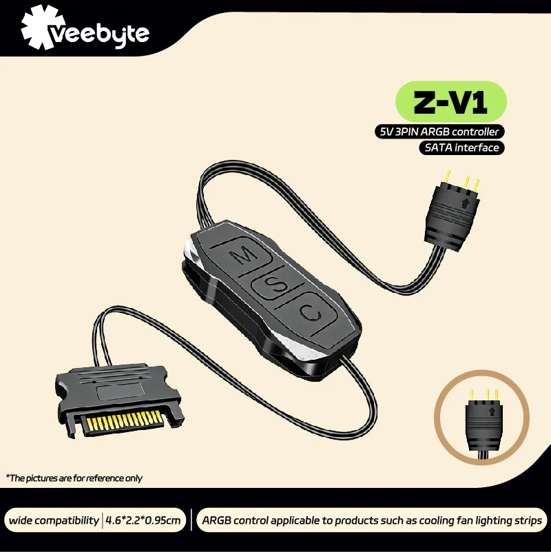 Veebyte Z-V1 1PCS ARGB 5V 3PIN To SATA Interface Extension Cable RGB Sync Mini Controller Cable HUB for PC Fan Light Strip
Veebyte Z-V1 1PCS ARGB 5V 3PIN To SATA Interface Extension Cable RGB Sync Mini Controller Cable HUB for PC Fan Light Strip