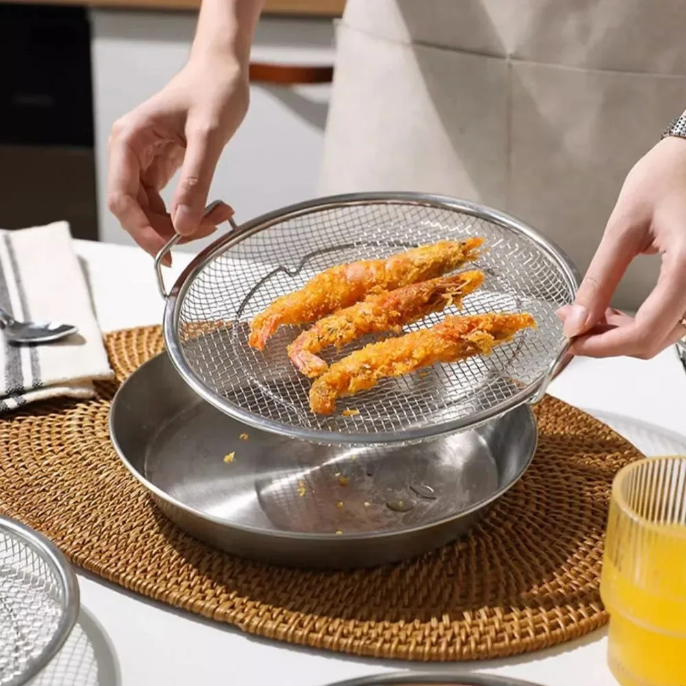 2pcs/Set Stainless Steel Oil Filter Tray with Mesh Basket for French Fries Chicken Chips Kitchen Food Serving Tray
2pcs/Set Stainless Steel Oil Filter Tray with Mesh Basket for French Fries Chicken Chips Kitchen Food Serving Tray