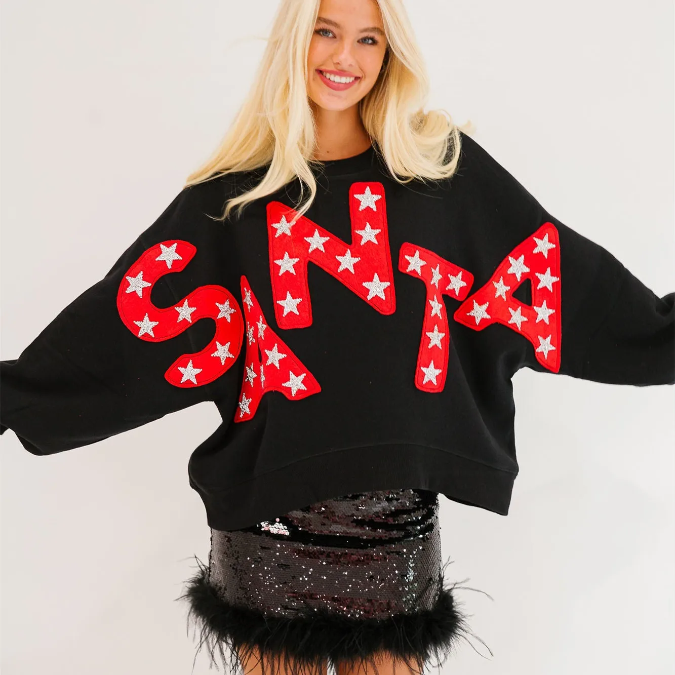 Christmas Sweatshirt for Women Sequin Graphic Shirt Oversized Santa Glitter Hoodies Sweatshirt Christmas Pullover Top
Christmas Sweatshirt for Women Sequin Graphic Shirt Oversized Santa Glitter Hoodies Sweatshirt Christmas Pullover Top