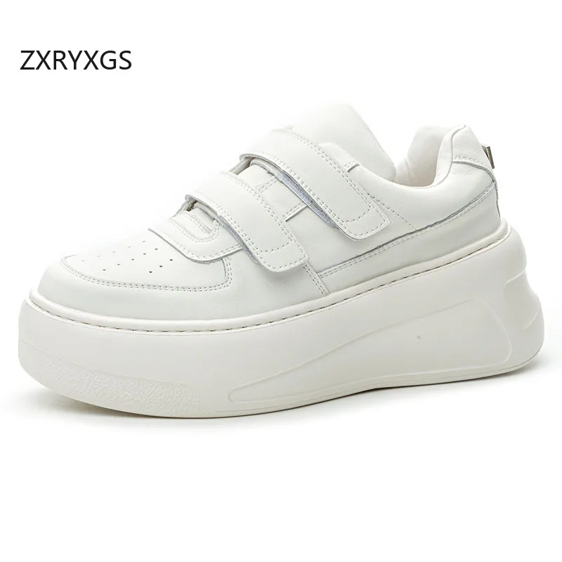 ZXRYXGS 2026 New Autumn Genuine Leather White Shoes Thick Sole Wedges Heighten Sneakers Comfortable Casual Women High Heel Shoes
ZXRYXGS 2026 New Autumn Genuine Leather White Shoes Thick Sole Wedges Heighten Sneakers Comfortable Casual Women High Heel Shoes