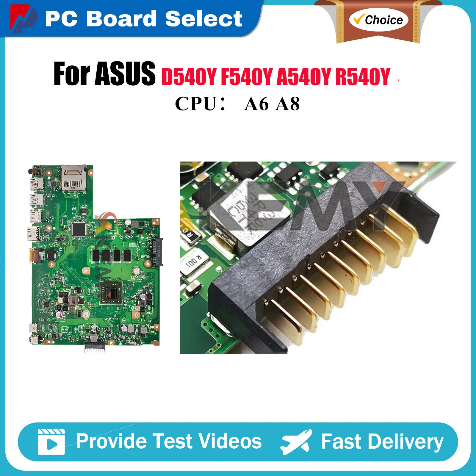 Материнская плата для ноутбуков ASUS VivoBook F540Y, R540Y, X540YA, D540Y, A540Y (модели X540Y, X540YA) с процессорами A6, A8, 100% протестирована, исправна.
Материнская плата для ноутбуков ASUS VivoBook F540Y, R540Y, X540YA, D540Y, A540Y (модели X540Y, X540YA) с процессорами A6, A8, 100% протестирована, исправна.