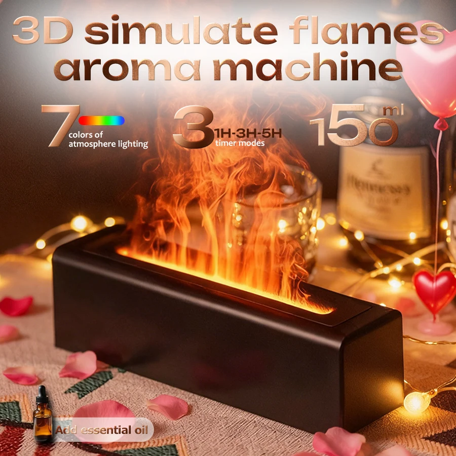 2026 Flame Aroma Diffuser, USB Cool Mist Humidifier, 7 Color LED Flame, 3 Timers, Essential Oil Diffuser for Home Office Bedroom
2026 Flame Aroma Diffuser, USB Cool Mist Humidifier, 7 Color LED Flame, 3 Timers, Essential Oil Diffuser for Home Office Bedroom
