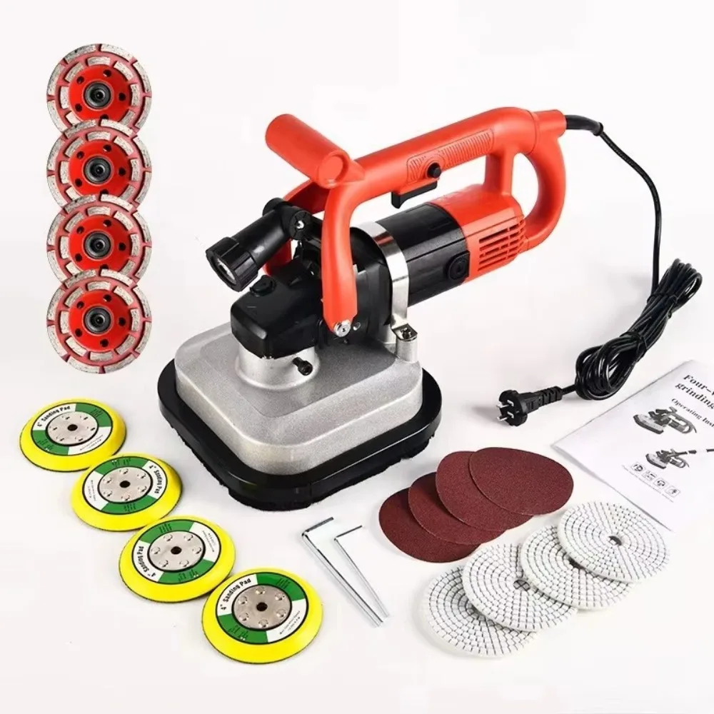 Handheld 4-Head Dustless Concrete Grinder Cement Floor Grinding Machine Small Floor Polisher Coarse Planer
Handheld 4-Head Dustless Concrete Grinder Cement Floor Grinding Machine Small Floor Polisher Coarse Planer
