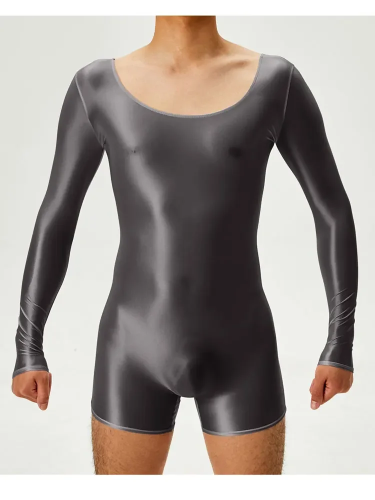 Sexy Satin Smooth Bodysuit Oil Shiny Glossy High Elastic Sheer Tights Shapewear Slimming Body Man Leotard Seamless Bulge Pouch
Sexy Satin Smooth Bodysuit Oil Shiny Glossy High Elastic Sheer Tights Shapewear Slimming Body Man Leotard Seamless Bulge Pouch