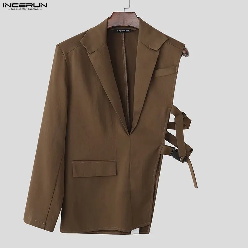 INCERUN Men Irregular Blazer Solid Color Lapel Long Sleeve Male Suit Hollow Out Streetwear Fashion Casual Thin Coats Men S-5XL
INCERUN Men Irregular Blazer Solid Color Lapel Long Sleeve Male Suit Hollow Out Streetwear Fashion Casual Thin Coats Men S-5XL