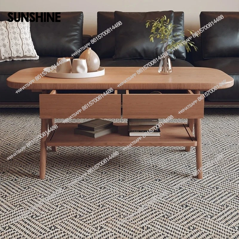 Nordic all solid wood coffee table antique low table
Nordic all solid wood coffee table antique low table