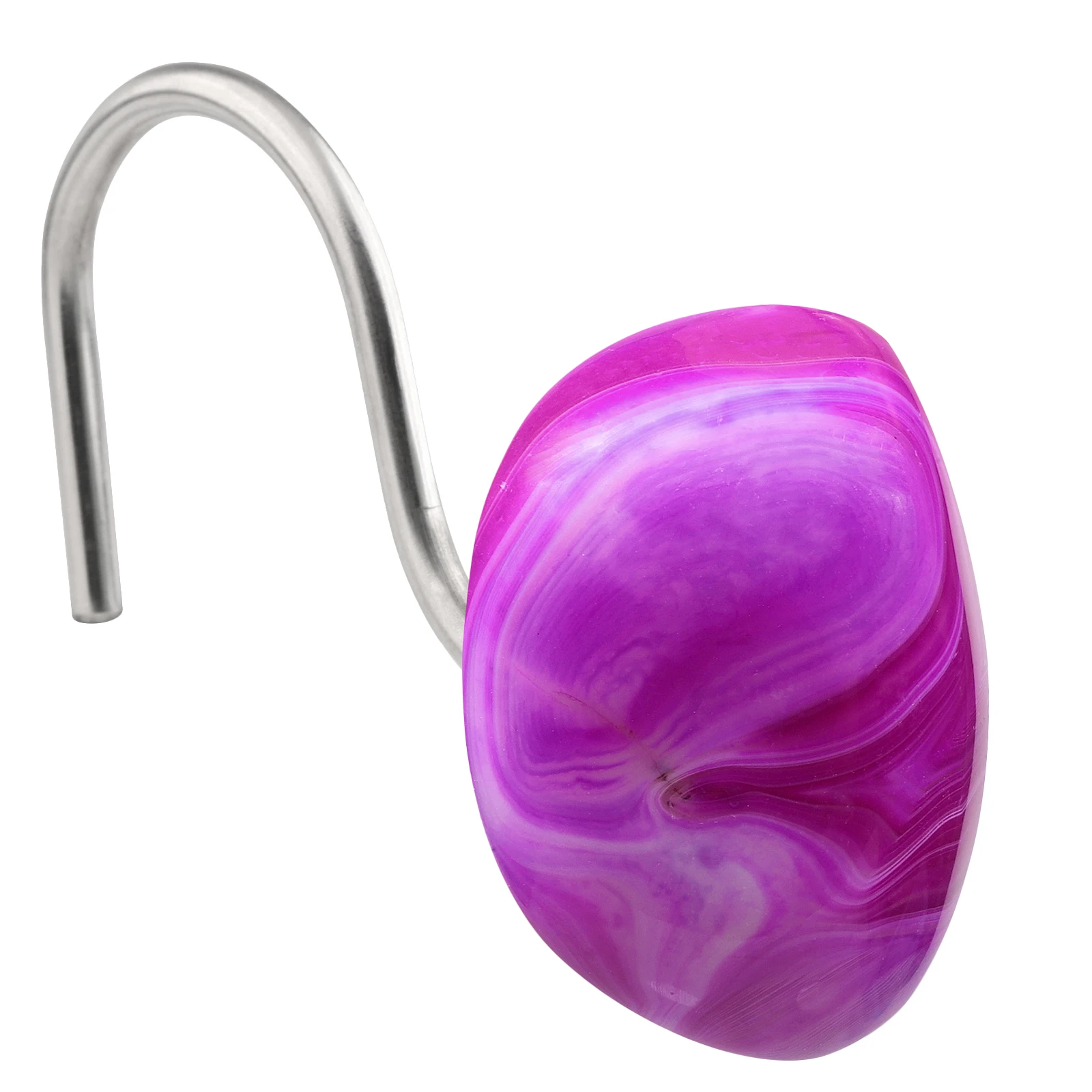 Irregular Polished Agate Stone Shower Curtain Hooks S-Shaped Stainless Steel Shower Hooks For Bathroom Shower Rod Home Decor
Irregular Polished Agate Stone Shower Curtain Hooks S-Shaped Stainless Steel Shower Hooks For Bathroom Shower Rod Home Decor