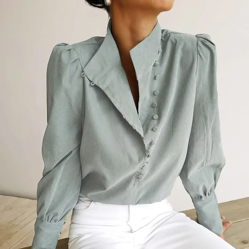 Women's White Profional Casual Faion irt Commuting Office Long Sve Pure Color irt Fem Ele Faion Top
Women's White Profional Casual Faion irt Commuting Office Long Sve Pure Color irt Fem Ele Faion Top