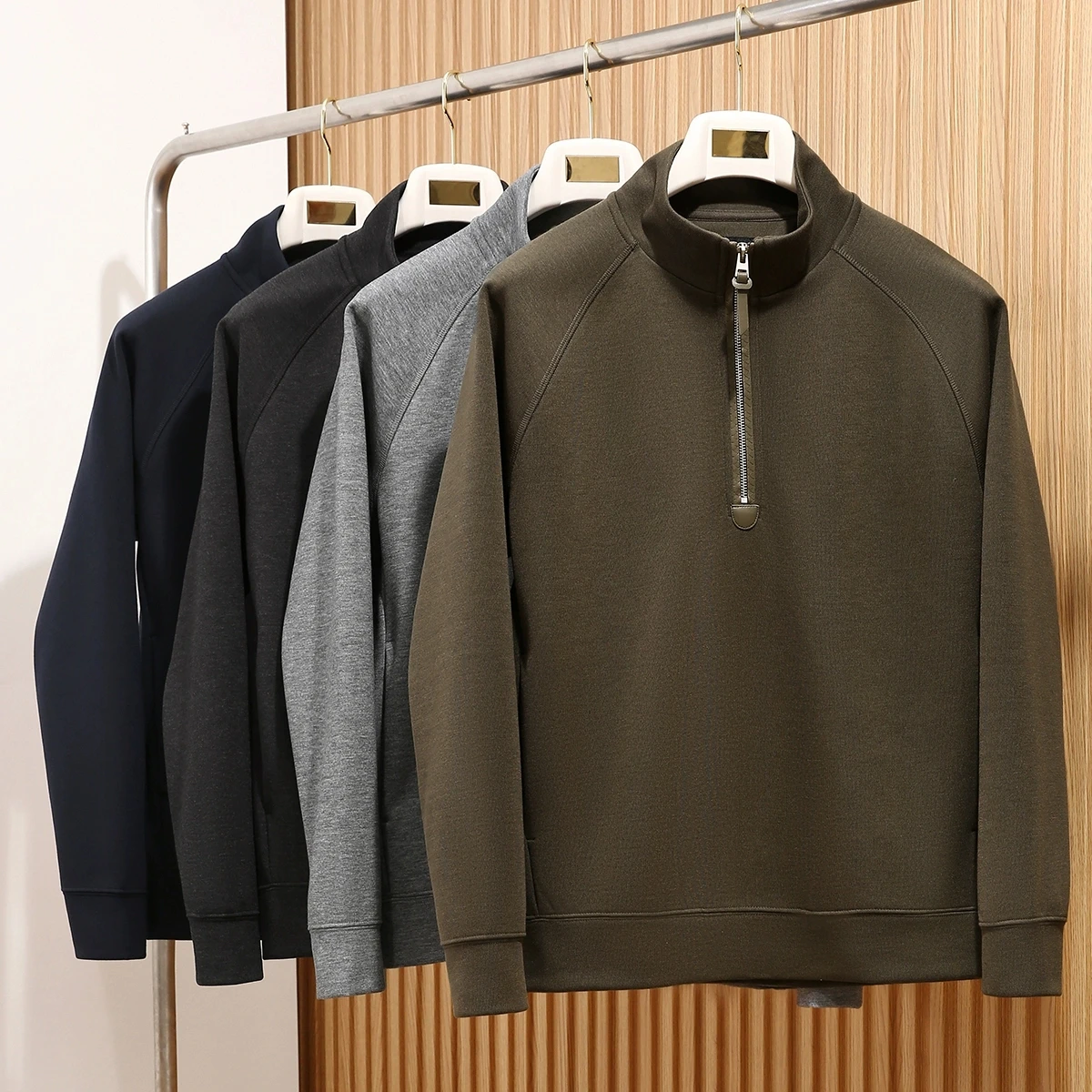 Silk Wool Blend Heavyweight Autumn Winter Men's f Zipper Stand Collar Sweatirt Base Layer irt Breathable War...
Silk Wool Blend Heavyweight Autumn Winter Men's f Zipper Stand Collar Sweatirt Base Layer irt Breathable War...