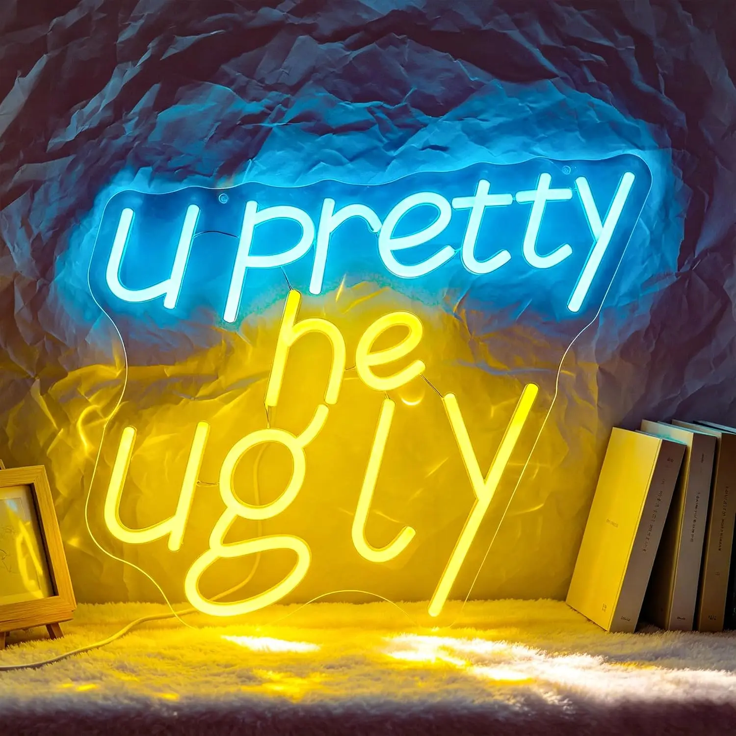 "U Pretty, He Ugly" Neon Sign USB Powered LED Neon Light for Beer Bar Gaming Room Bedroom Decoration Gift Art Wall Light
"U Pretty, He Ugly" Neon Sign USB Powered LED Neon Light for Beer Bar Gaming Room Bedroom Decoration Gift Art Wall Light