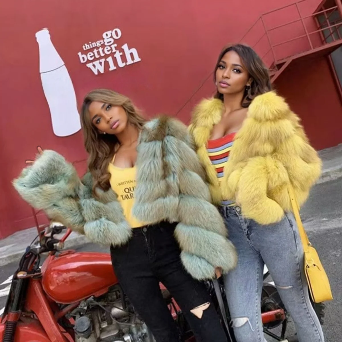 Fashion Fluffy Warm Faux Fur Coat Long Sleeve Fur Winter Jacket Outwear Short Top Sweater
Fashion Fluffy Warm Faux Fur Coat Long Sleeve Fur Winter Jacket Outwear Short Top Sweater