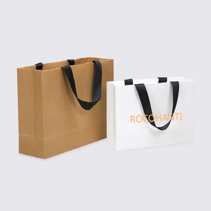 50pcs Customize LOGO Printing Kraft White Paper Bag Gift Shopping Bags with Handle for Clothes Packaging Small Business Supplies
50pcs Customize LOGO Printing Kraft White Paper Bag Gift Shopping Bags with Handle for Clothes Packaging Small Business Supplies