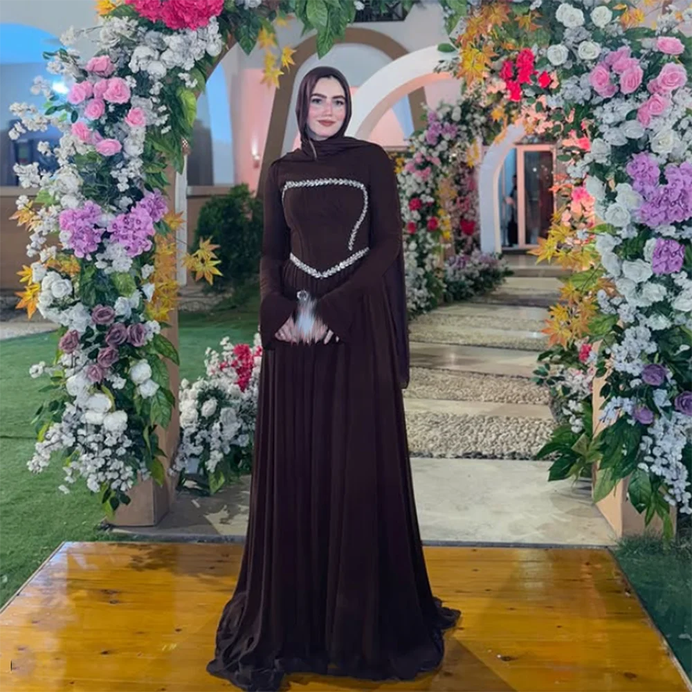 Customized A-Line Prom Dresses Floor-length High-Neck Full Sleeve Evening Gown Fashion Sequined Simple Draped Party Gown
Customized A-Line Prom Dresses Floor-length High-Neck Full Sleeve Evening Gown Fashion Sequined Simple Draped Party Gown