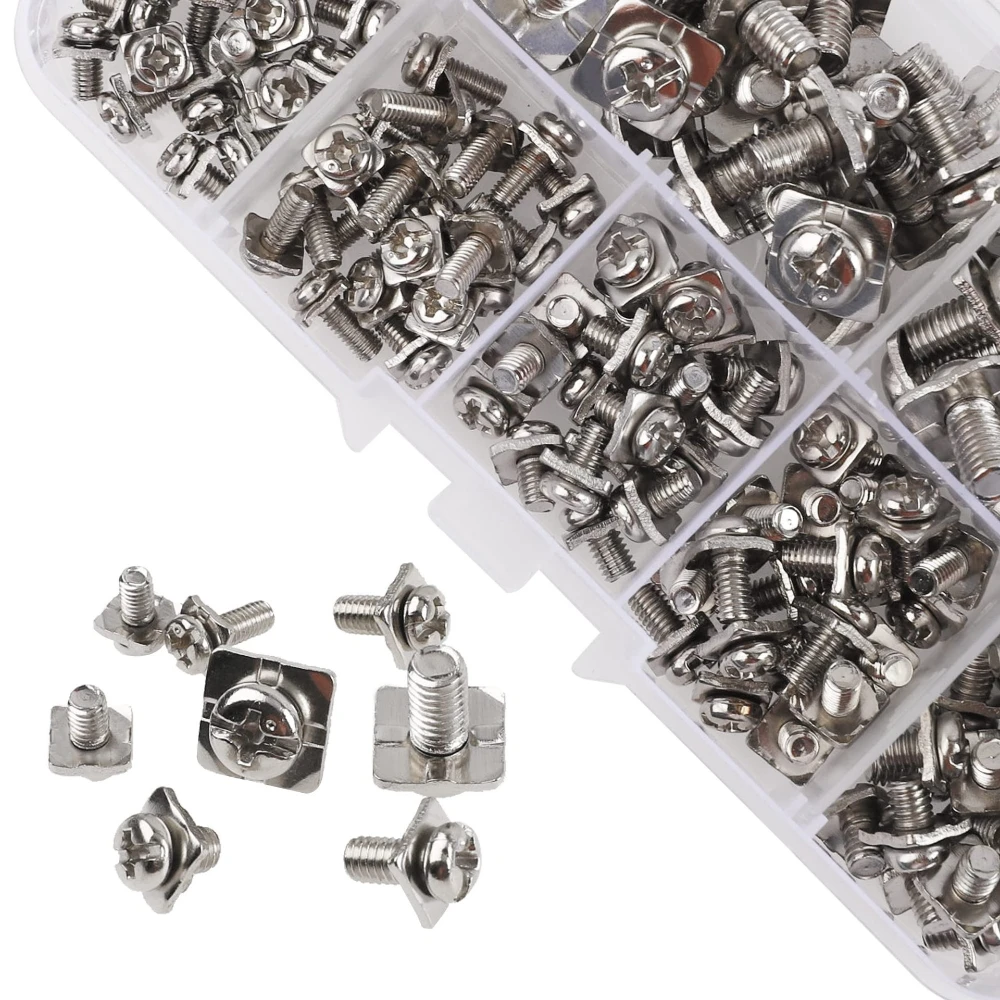 160pcs M3 M3.5 M4 M5 Electrical Wiring Terminals, Square Combination Screws, Round Head Cross Groove with Square Gasket Screws
160pcs M3 M3.5 M4 M5 Electrical Wiring Terminals, Square Combination Screws, Round Head Cross Groove with Square Gasket Screws