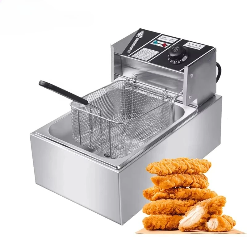 Electric Deep Fryer 2500W 6L Stainless Steel Commercial Frying Machine For Home Kitchen Restaurant
Electric Deep Fryer 2500W 6L Stainless Steel Commercial Frying Machine For Home Kitchen Restaurant
