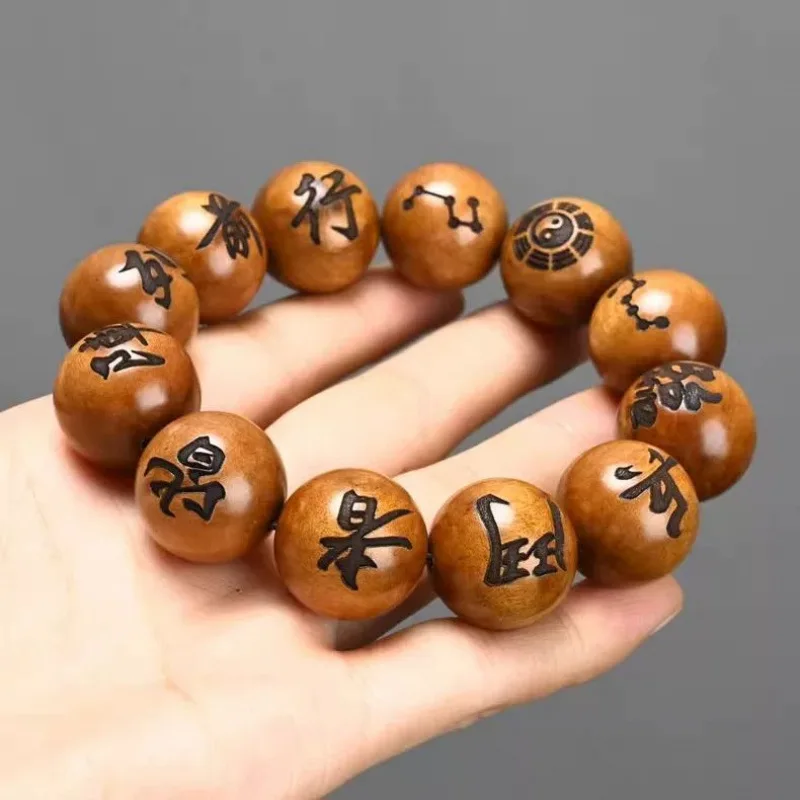 20mm - bracelet, thunder-striken jujube wood prayer , finely carved wooden beads with a cross design
20mm - bracelet, thunder-striken jujube wood prayer , finely carved wooden beads with a cross design