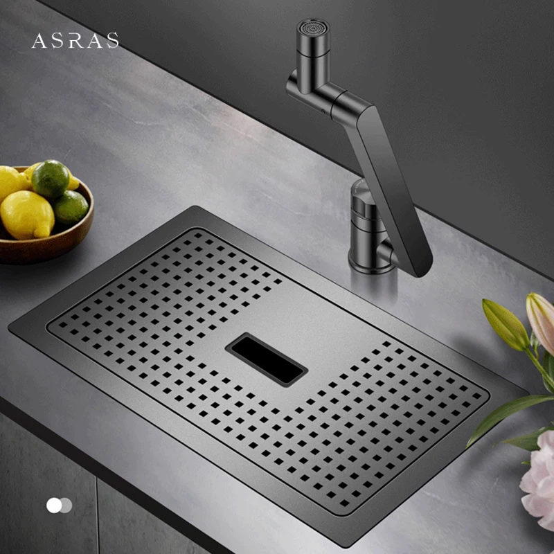 ASRAS Mini Bar Counter Sink Single Hidden Cover Small Size Island Sinks 304 Stainless Steel Nanometer Handmade Kitchen Sinks
ASRAS Mini Bar Counter Sink Single Hidden Cover Small Size Island Sinks 304 Stainless Steel Nanometer Handmade Kitchen Sinks