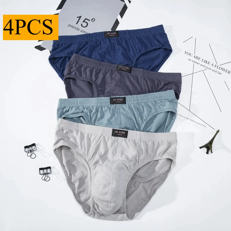4 Pcs Men's 100% Cotton Briefs Underwear - Plus Size L-7XL Breathable Soft Elastic Waistband, Moisture Absorbent Male Underpants
4 Pcs Men's 100% Cotton Briefs Underwear - Plus Size L-7XL Breathable Soft Elastic Waistband, Moisture Absorbent Male Underpants
