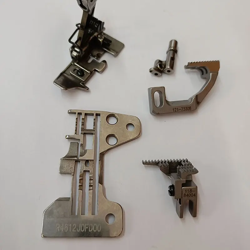 Sewing Machine R4612-JOF-D00 Needle Plate 121-54258 Presser foot 121-50306 Needle Clamp 121-73308,118-84004 Feed Dog Gauge set
Sewing Machine R4612-JOF-D00 Needle Plate 121-54258 Presser foot 121-50306 Needle Clamp 121-73308,118-84004 Feed Dog Gauge set