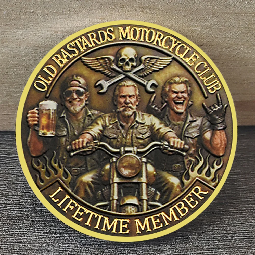 Vintage Motorcycle Commemorative Coin Biker Club Souvenir Medal Old Bastards Motorcycle Club Lifetime Member Gift replica
Vintage Motorcycle Commemorative Coin Biker Club Souvenir Medal Old Bastards Motorcycle Club Lifetime Member Gift replica