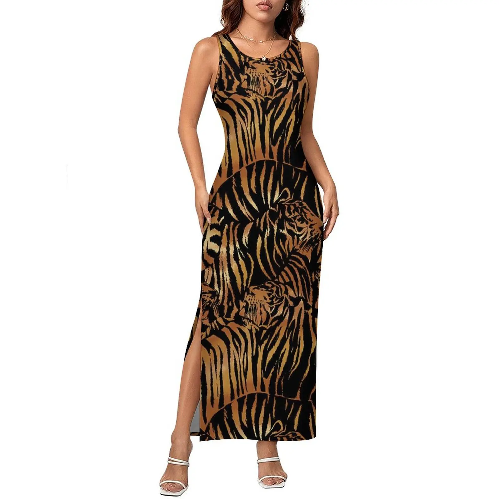 Womens Bodycon Dress Kawaii Abstract Tiger Maxi Dresses Holiday Animal Stripes Print Sleeveless Street Wear Graphic Dress
Womens Bodycon Dress Kawaii Abstract Tiger Maxi Dresses Holiday Animal Stripes Print Sleeveless Street Wear Graphic Dress