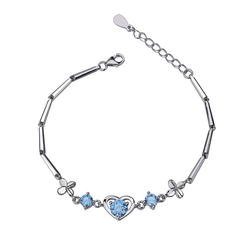 Delicate Zircon Heart Bracelet Silver 925 Fashion Sapphire Jewelry Dating Accessories Bamboo Chain Bangle Romantic Couple Gift
Delicate Zircon Heart Bracelet Silver 925 Fashion Sapphire Jewelry Dating Accessories Bamboo Chain Bangle Romantic Couple Gift
